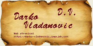 Darko Vladanović vizit kartica